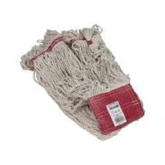 Rubbermaid - 5" Red Head Band, Large Blended Fiber Loop End Mop Head - 4 Ply, Clamp Jaw Connection, Use for General Purpose - Top Tool & Supply