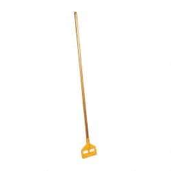 Rubbermaid - 60" Hardwood Quick Connect Mop Handle - 1 to 1-1/4" Wet Mop Head Band, Plastic Connector, Use with Wet Mops - Top Tool & Supply