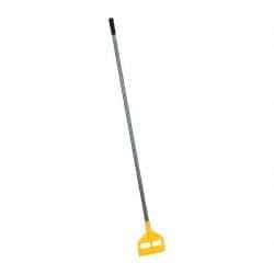 Rubbermaid - 60" Fiberglass Quick Connect Mop Handle - 1 to 1-1/4" Wet Mop Head Band, Plastic Connector, Use with Wet Mops - Top Tool & Supply