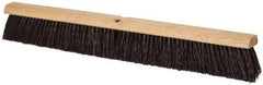 PRO-SOURCE - 30" Heavy Duty Polypropylene Push Broom - 3-1/4" Bristle Length, Wood Block, Threaded Handle Connection, Handle Sold Separately - Top Tool & Supply