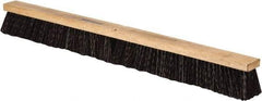 PRO-SOURCE - 36" Heavy Duty Polypropylene Push Broom - 3-1/4" Bristle Length, Wood Block, Threaded Handle Connection, Handle Sold Separately - Top Tool & Supply