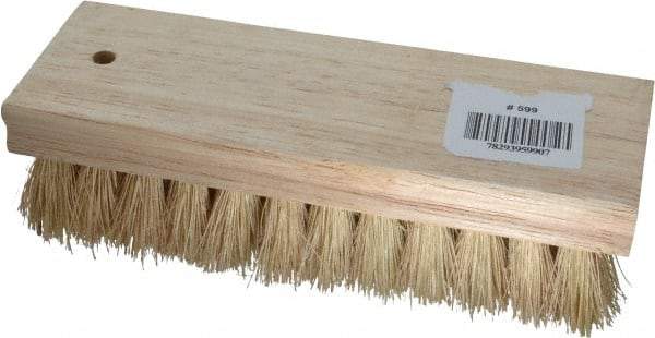 PRO-SOURCE - 1" Bristle Length, Tampico Scrub Brush - 7" OAL, Hardwood Block - Top Tool & Supply