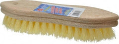 PRO-SOURCE - 1" Bristle Length, Polypropylene Scrub Brush - 9" OAL, Hardwood Block - Top Tool & Supply