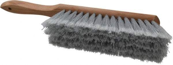 PRO-SOURCE - Plastic Counter Duster - 2-1/2" Bristle Length, 8" Long Head, Hardwood Handle, Gray - Top Tool & Supply