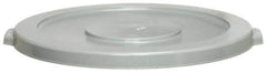 Continental - Round Lid for Use with 44 Gal Round Trash Cans - Gray, Polyethylene, For Huskee Trash Cans - Top Tool & Supply