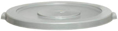 Continental - Round Lid for Use with 32 Gal Round Trash Cans - Gray, Polyethylene, For Huskee Trash Cans - Top Tool & Supply