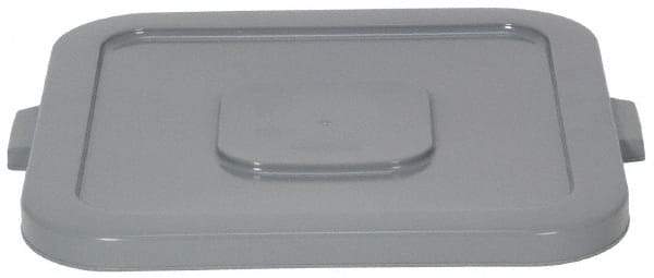 Continental - Square Lid for Use with 48 Gal Square Trash Cans - Gray, Structolene, For Huskee Trash Cans - Top Tool & Supply