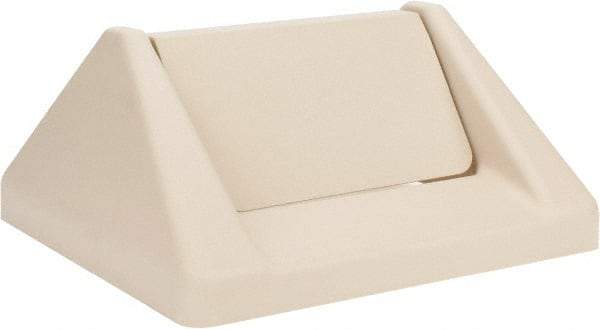 Continental - Square Lid for Use with 25 & 32 Gal Trash Cans - Beige, Polypropylene, For Swingline Trash Cans - Top Tool & Supply