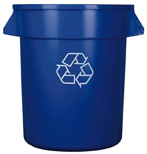 Continental - 20 Gal Blue Round Recycling Container - Polyethylene - Top Tool & Supply