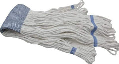 PRO-SOURCE - 5" White Head Band, X-Large Blended Fiber Extra Large #32 Loop End Mop Head - 4 Ply, Clamp Jaw Connection, Use for General Purpose - Top Tool & Supply