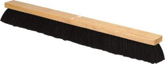 PRO-SOURCE - 30" General Purpose Horsehair Push Broom - 3" Bristle Length, Wood Block, Threaded Handle Connection, Handle Sold Separately - Top Tool & Supply