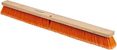 PRO-SOURCE - 36" General Purpose Polypropylene Push Broom - 3" Bristle Length, Wood Block, Threaded Handle Connection, Handle Sold Separately - Top Tool & Supply