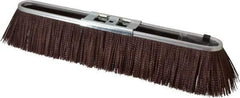 PRO-SOURCE - 18" Rough Surface Polypropylene Push Broom - 3" Bristle Length, Metal Block, Bolt-On Handle Connection - Top Tool & Supply