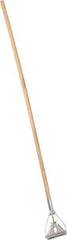 PRO-SOURCE - 60" Wood Quick Connect Mop Handle - Metal Connector, Use with Wet Mops - Top Tool & Supply