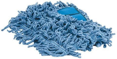 PRO-SOURCE - 24" Long x 5" Wide Yarn Blend Dust Mop Head - Snap-On, Blue, Looped Head - Top Tool & Supply