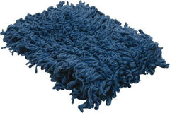 PRO-SOURCE - 36" Long x 5" Wide Yarn Blend Dust Mop Head - Snap-On, Blue, Looped Head - Top Tool & Supply