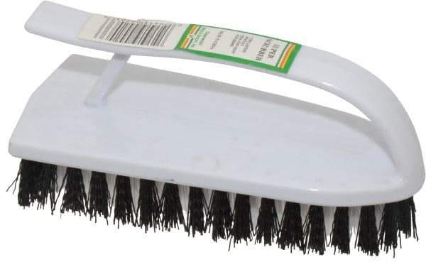 PRO-SOURCE - Polypropylene Scrub Brush - 6-1/2" OAL, Easy Grip Handle, Plastic Block - Top Tool & Supply