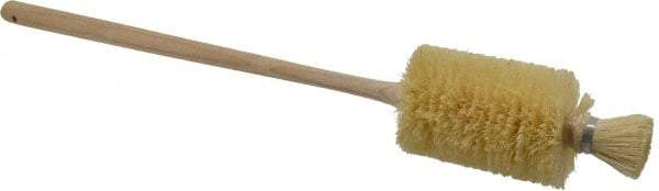 Made in USA - 21" OAL Toilet Bowl Brush - Tampico Bristles, 12" Wood Handle, White - Top Tool & Supply