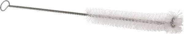 PRO-SOURCE - 1/2" Diam Nylon Tube Brush - 8" OAL, 3" Head Length, Wire Handle - Top Tool & Supply