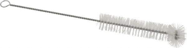 PRO-SOURCE - 3/4" Diam Nylon Tube Brush - 9" OAL, 3-1/2" Head Length, Wire Handle - Top Tool & Supply