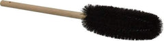 PRO-SOURCE - 3" Diam Bristle Tube Brush - 16" OAL, 6" Head Length, Wood Handle - Top Tool & Supply