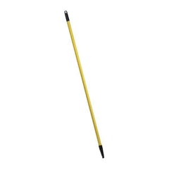 PRO-SOURCE - 48 x 1" Fiberglass Handle for Push Brooms - Threaded Connection, Yellow - Top Tool & Supply