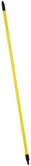 PRO-SOURCE - 60 x 1" Fiberglass Handle for Push Brooms - Threaded Connection, Yellow - Top Tool & Supply