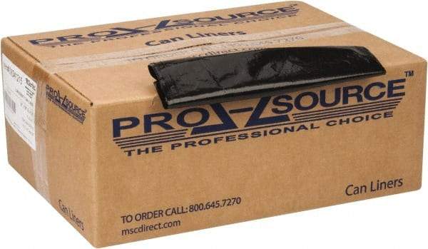 PRO-SOURCE - 1.25 mil Thick, Heavy-Duty Trash Bags - 38" Wide x 58" High, Black - Top Tool & Supply