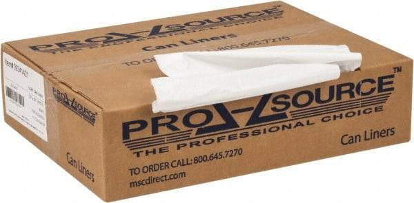 PRO-SOURCE - 0.8 mil Thick, Household/Office Trash Bags - 33" Wide x 39" High, White - Top Tool & Supply