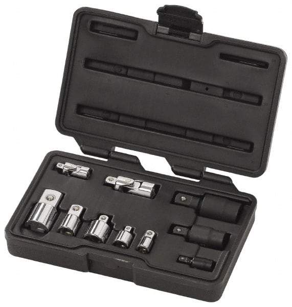 GearWrench - 10 Piece Universal & Socket Adapter Set - 1/4F x 3/8M, 3/8F x 1/4M, 3/8F x 1/2M, 1/2F x 3/8M, 1/2F x 3/4M" 1/4, 3/8 & Impact 1/4, 3/8, 1/2" - Top Tool & Supply