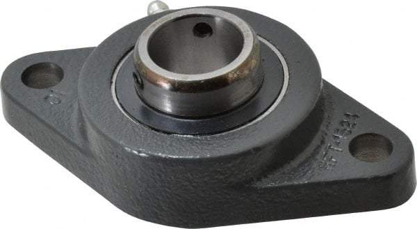 Browning - 1" ID, 4-7/8" OAL x 2-3/4" OAH 2-Bolt Flange Air Handling - 1,651 Lb Static Cap, 2,801 Lb Dyn Cap, 3-57/64" Btw Mnt Hole Ctrs, Cast Iron - Top Tool & Supply