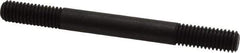 Gibraltar - 3/8-16 4" OAL Equal Double Threaded Stud - Carbon Steel, Black Oxide Finish, 1" Equal Thread Length - Top Tool & Supply