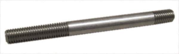 Gibraltar - 1/4-20 3" OAL Equal Double Threaded Stud - Carbon Steel, Black Oxide Finish, 3/4" Equal Thread Length - Top Tool & Supply