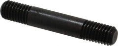 Gibraltar - 1/2-13 3" OAL Equal Double Threaded Stud - Carbon Steel, Black Oxide Finish, 7/8" Equal Thread Length - Top Tool & Supply