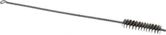 Schaefer Brush - 3" Long x 3/4" Diam Stainless Steel Long Handle Wire Tube Brush - Single Spiral, 15" OAL, 0.007" Wire Diam, 3/8" Shank Diam - Top Tool & Supply