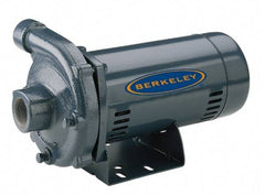 Berkeley - ODP Motor, 115/230 Volt, 1 Phase, 3/4 HP, Cast Iron Straight Pump - 1-1/4 Inch Inlet, 1 Inch Outlet, 100 Max Head psi, Brass Impeller - Top Tool & Supply