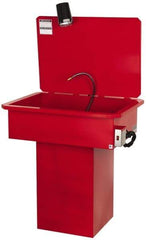 Build-All - Base Mount Solvent-Based Parts Washer - 35 Gal Max Operating Capacity, Steel Tank, 120 Input Volts - Top Tool & Supply