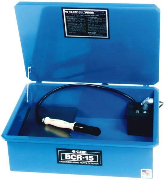 Build-All - Bench Top Solvent-Based Parts Washer - 5 Gal Max Operating Capacity, Steel Tank, 120 Input Volts - Top Tool & Supply