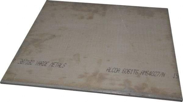 Value Collection - 0.19 Inch Thick x 12 Inch Wide x 12 Inch Long, Aluminum Sheet - Alloy 6061-T6 - Top Tool & Supply