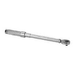 Proto - 3/8" Drive Micrometer Type Ratchet Head Torque Wrench - 16 Ft/Lb to 80 Ft/Lb Torque, 15-1/2" OAL, Ratchet Head - Top Tool & Supply