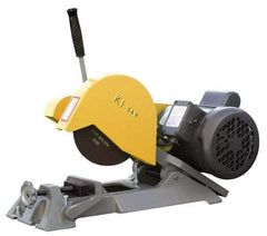 Kalamazoo - 7" Blade Diam, 1/2" Arbor Hole, Straight Chop & Cutoff Saw - 1 Phase, 4,800 RPM, 1 hp, 110/220 Volts, 1" in Solids at 90°, 2" in Pipe at 90° - Top Tool & Supply