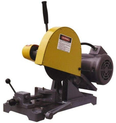 Kalamazoo - 10" Blade Diam, 5/8" Arbor Hole, Straight Chop & Cutoff Saw - 1 Phase, 3,450 RPM, 3 hp, 110/220 Volts, 1-1/2" in Solids at 90°, 2-1/2" in Pipe at 90° - Top Tool & Supply