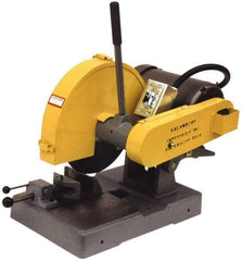 Kalamazoo - 14" Blade Diam, 1" Arbor Hole, Straight Chop & Cutoff Saw - 3 Phase, 4,400 RPM, 5 hp, 220/440 Volts, 2-1/2" in Solids at 90°, 3" in Pipe at 90° - Top Tool & Supply