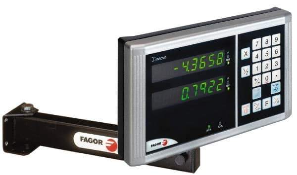 Fagor - 2 Axis, 8" X-Axis Travel, 36" Z-Axis Travel, Turning DRO System - 0.0002", 0.0005", 0.001" Resolution, 5µm Accuracy, LED Display - Top Tool & Supply