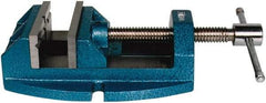 Wilton - 4" Jaw Opening Capacity x 2-1/8" Throat Depth, Horizontal Drill Press Vise - 4" Wide x 2-1/8" High Jaw, Stationary Base, Standard Speed, 10-1/4" OAL x 3.4" Overall Height, Cast Iron - Top Tool & Supply