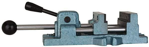 Wilton - 6-3/16" Jaw Opening Capacity x 1-13/16" Throat Depth, Horizontal Drill Press Vise - 6" Wide x 1-13/16" High Jaw, Stationary Base, Standard Speed, 18.9" OAL x 6.3" Overall Height, Cast Iron - Top Tool & Supply