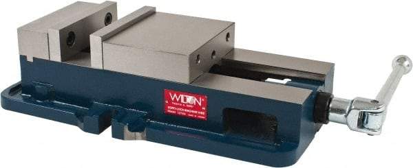 Wilton - 6" Jaw Width, 7-1/2" Jaw Opening Capacity, Horizontal Stationary Machine Vise - Manual Operation, 1 Station, 19-45/64" Long x 6.7" High x 1-3/4" Deep, 2" Jaw Height, 85,000 psi Max Clamp Force, Ductile Alloy - Top Tool & Supply