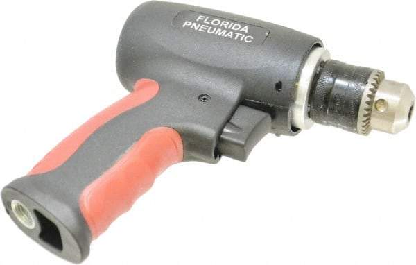 Florida Pneumatic - 3/8" Keyed Chuck - Pistol Grip Handle, 20,000 RPM, 4 CFM, 0.3333 hp, 60-90 psi - Top Tool & Supply