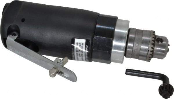 Florida Pneumatic - 1/4" Keyed Chuck - Inline Handle, 20,000 RPM, 4 CFM, 0.3333 hp, 60-90 psi - Top Tool & Supply