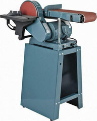 Enco - 48 Inch Long x 6 Inch Wide Belt, 9 Inch Diameter, Combination Sanding Machine - 1,350 Ft./min Belt Speed, 3/4 HP, Single Phase - Top Tool & Supply